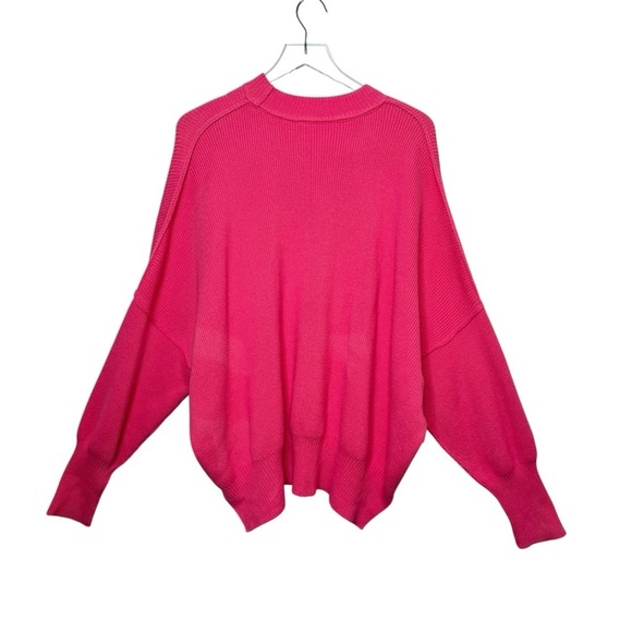 Free People Easy Street Pink Women’s Oversized Tunic Sweater Sz XS - Picture 10 of 14